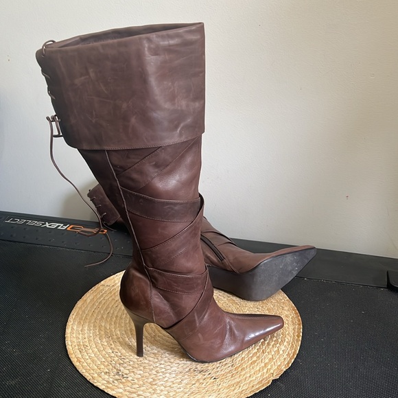 ZIGIBew York Leather Western Heel Booties Boots Size 7.5 - Picture 12 of 16